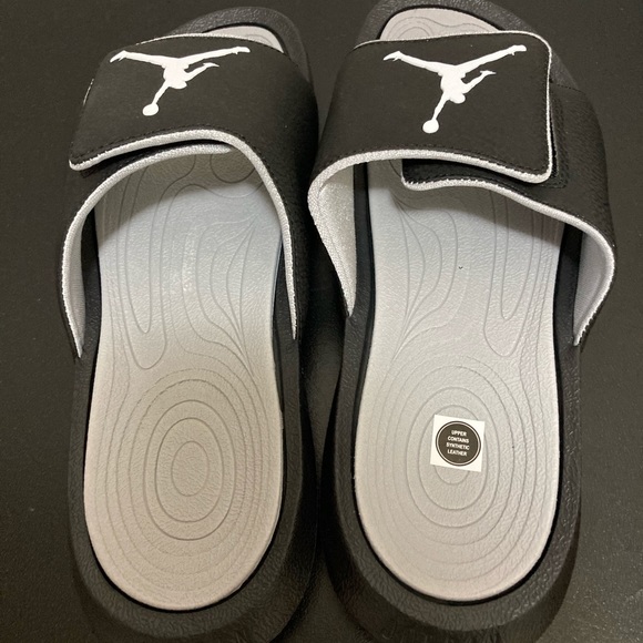 🎄New Mens Nike AIR JORDAN HYDRO 6 SIX SLIDES 7 8 9 10 11 12 881473 011 BLACK - Picture 9 of 12